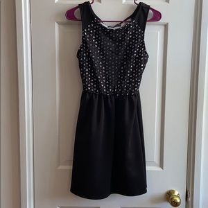 Black + White Geometric Dress